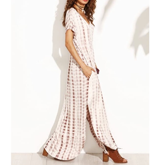 Boho Tie Dye Maxi Dress w/ Pockets - Size S - Picture 2 of 6